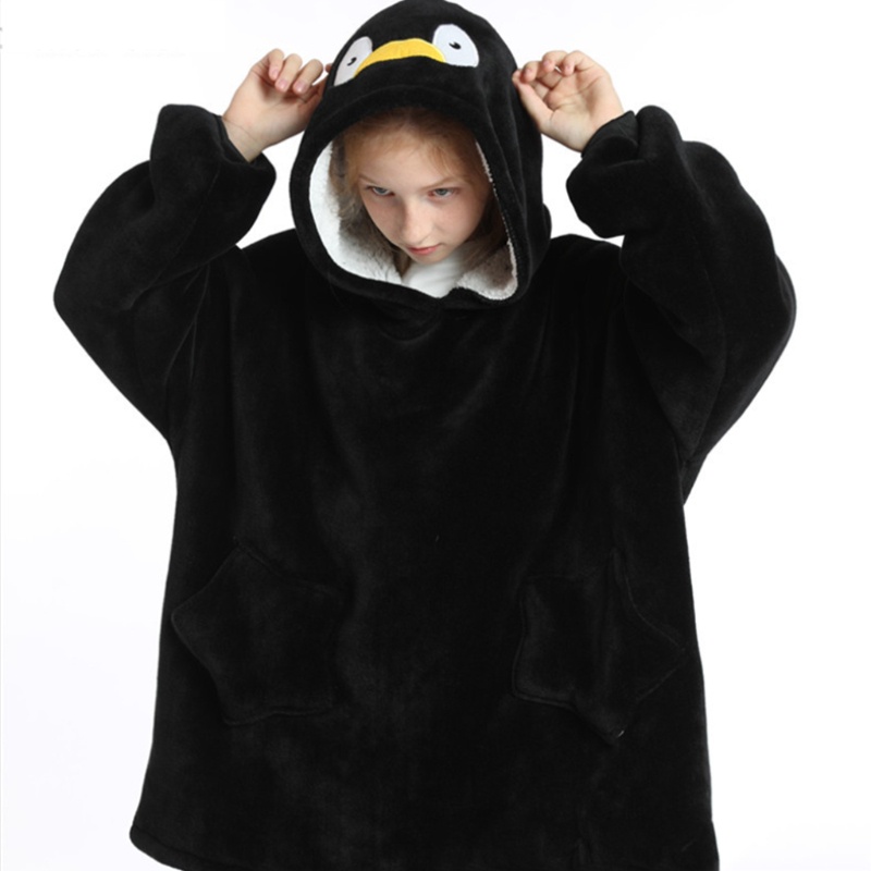 Chăn Nỉ Giữ Ấm Hình Thú Hoạt Hình Dễ Thương Cho Bé