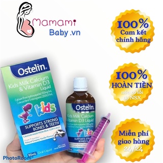 Canxi và vitamin D3 dạng nước Ostelin Kid Milk Calcium & Vitamin D3 - 90ml