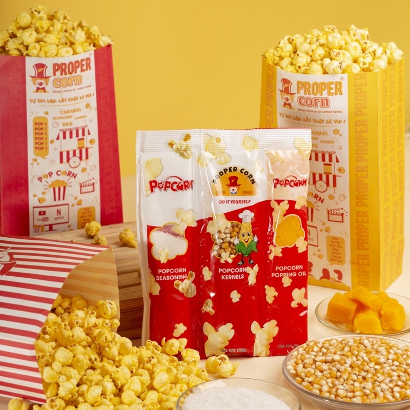 Set Ngô nổ Proper DIY All in One 3in1 200g / Bắp rang 3 trong 1