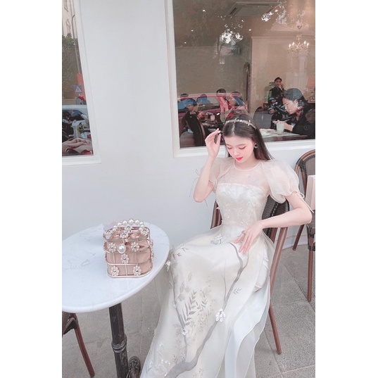 Áo Dài Thiết Kế Hot Đính Kết Tết 2023