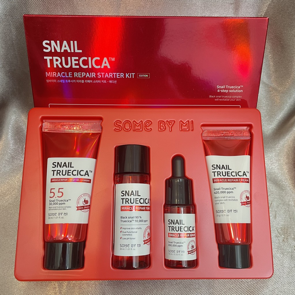 Set 4 Món Some By Mi SNAIL TRUECICA Miracle Repair Starter Kit