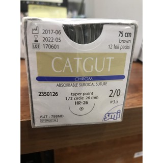 Chỉ Catgut Chrom SMI 1/0 và 2/0