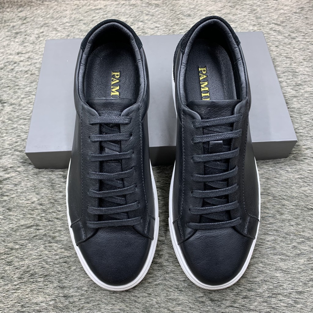 Giầy thể thao/sneaker nam da bò thật đế tăng cao