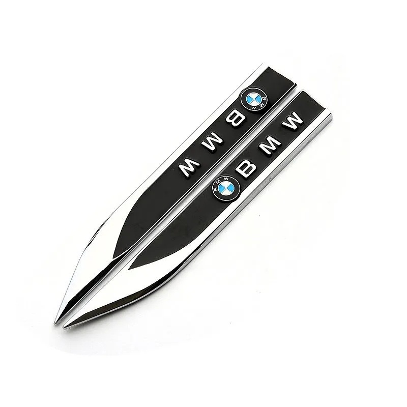 FENDER Bộ 2 Miếng Dán Trang Trí Tấm Chắn Bùn 3D Bằng Kim Loại Dành Cho Xe Hơi BMW E60 E90 E84 F10 F30 F20 G20 G30 F48 F15 F25