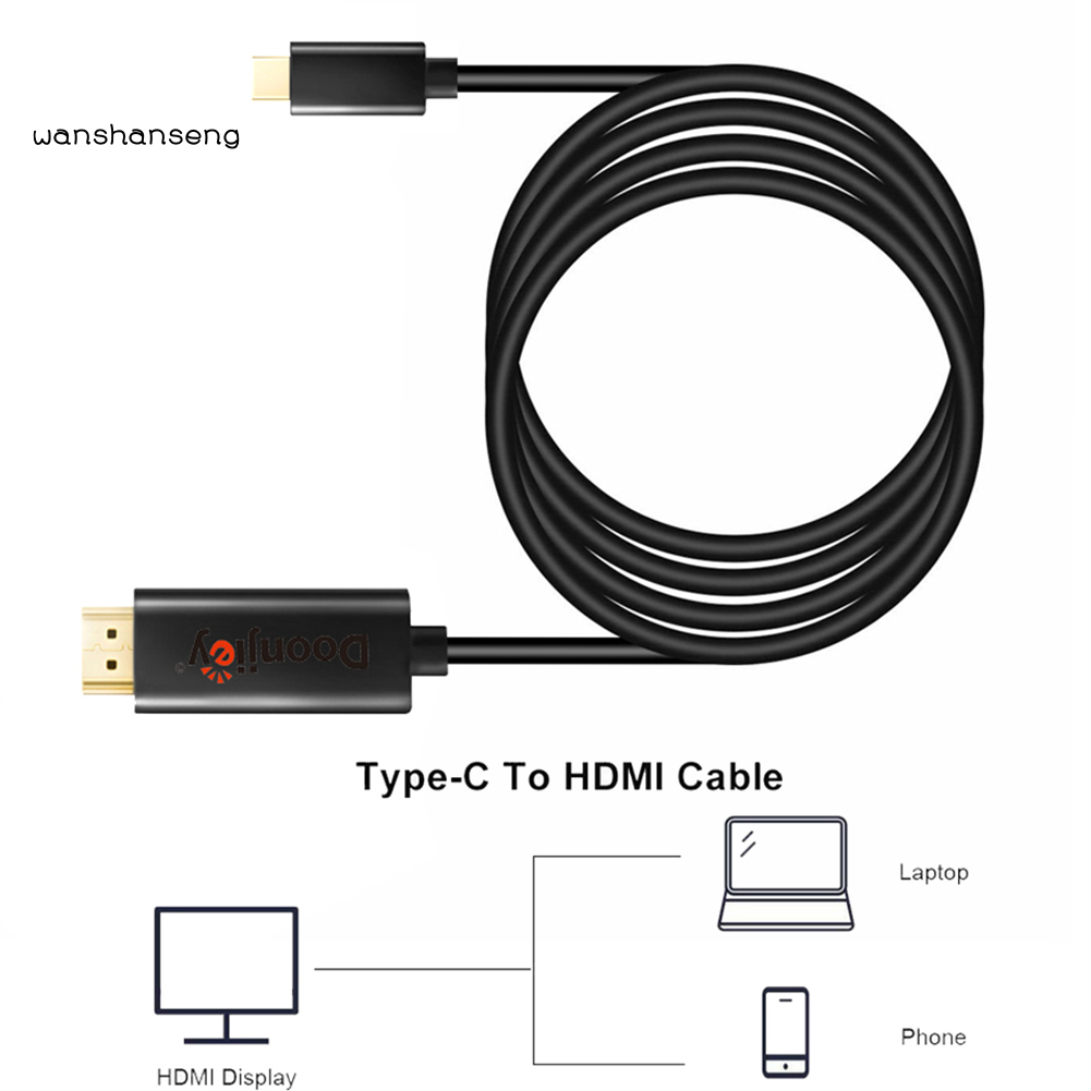 Dây Cáp Chuyển Đổi Usb Type C Sang Hdmi 1080p Hd Tv 4k Dài 1m Cho Samsung Android