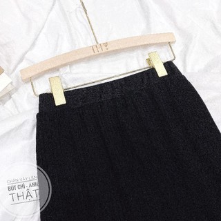 Váy bút chì len phong cách Hàn Quốc