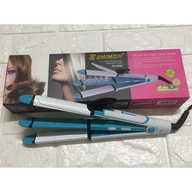 Máy làm tóc 3in1 Shinon là cuốn dập xù,Máy cuốn tóc đã năng.