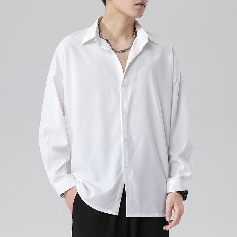 Áo sơ mi nam dài tay  kiểu dáng unisex form rộng chất vải kate hàn mịn mát phong cách Hàn Quốc