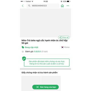 NGŨ CỐC HẠNH NHÂN ÓC CHÓ MITO HÀN QUỐC( 7 HẠT-HỘP 50 GÓI)