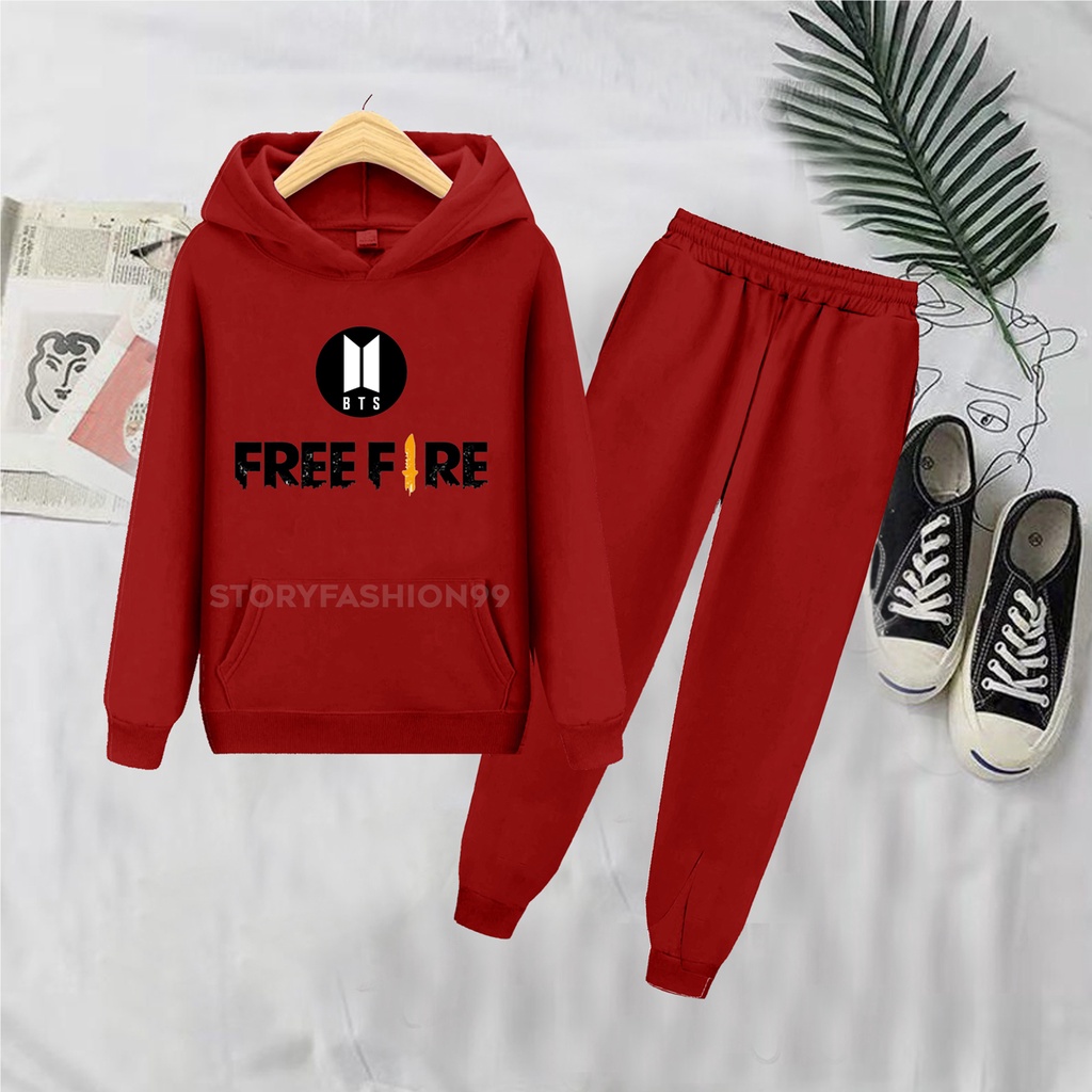 Set Áo Hoodie Dài Tay + Quần Dài Phong Cách BTS Cho Bé