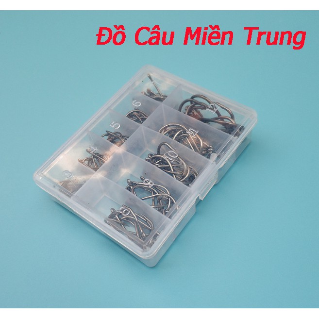 100 Lưỡi Câu Cá Thép Carbon Có Lỗ