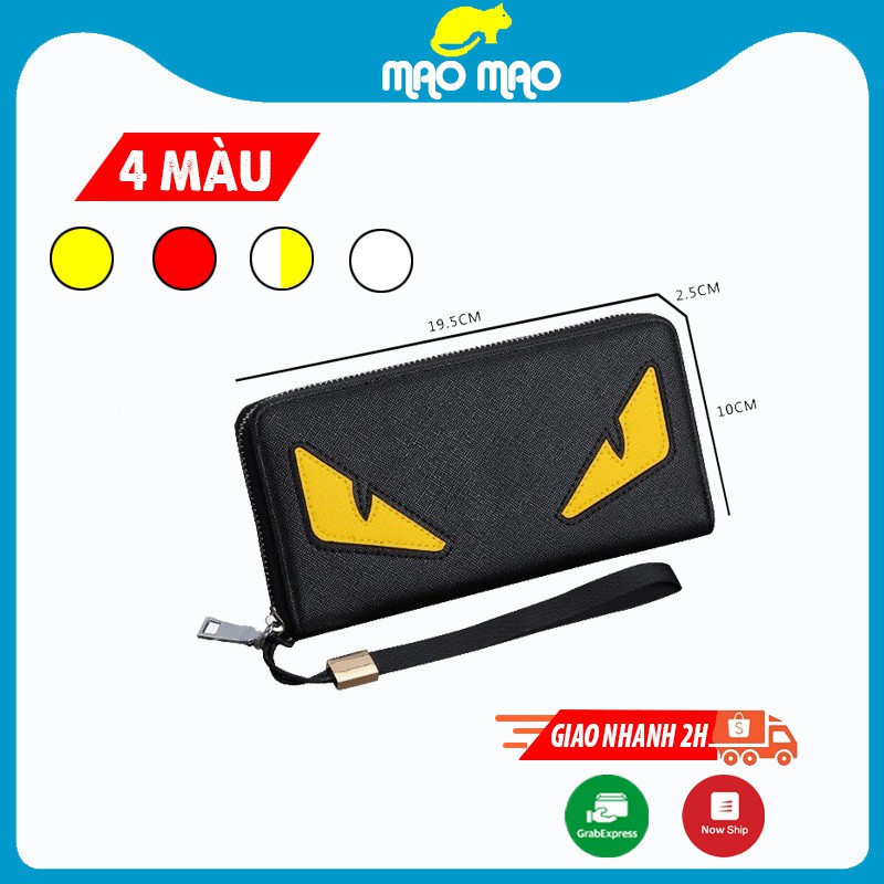 Ví Cầm Tay Nữ FREESHIP Ví Dài Nữ Cầm Tay Họa Tiết Đôi Mắt Sang Trọng Khóa Kéo Cao Cấp - Maoshop