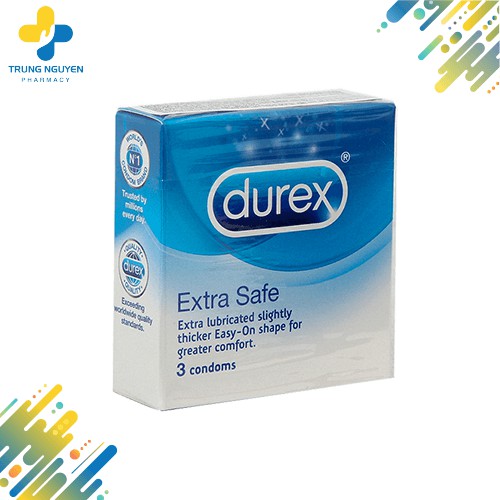 Bao cao su Extra Safe Durex (Hộp 3 cái)