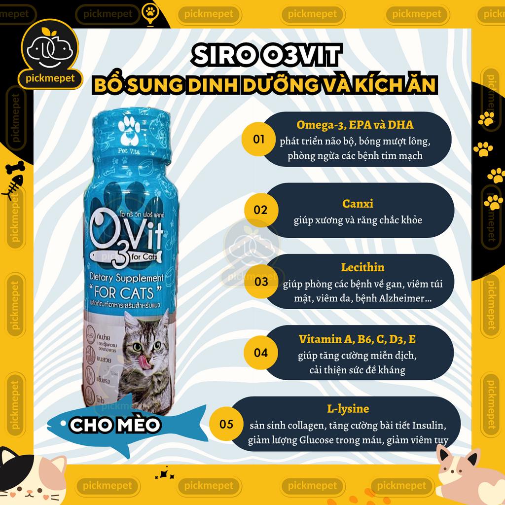 [50ml] O3VIT, O3 VIT, O 3Vit - Tăng Thèm Ăn, Tăng Đề Kháng, Hỗ Trợ Tiêu Hóa, Omega3, Vitamin Cho Chó Mèo