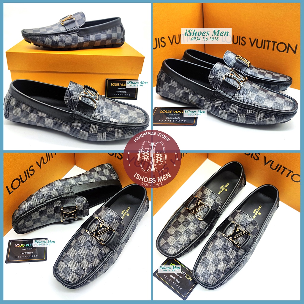 Giày Lười Nam LV in hoa, karo siêu đẹp mẫu mới 2021- mã LV1102 | BigBuy360 - bigbuy360.vn