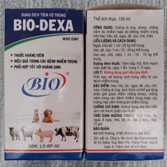Bio Dexa 100ml. chống dị ứng, chống stress, chống viêm