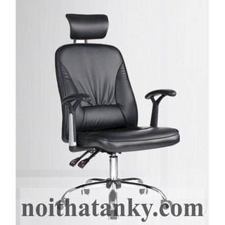 Ghế Jo-011 Văn Phòng Làm Việc Chân Xoay Bọc Simili Cao Cấp Có 2 Màu Đen Và Nâu