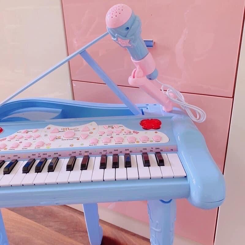 Đàn piano cho bé kết nối ipad, điện thoại kèm mic, ghế, thu âm