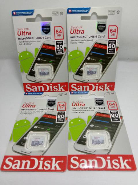 Thẻ Nhớ Sandisk Ultra Micro Sdxc Class 10 (80mb / S) 64gb