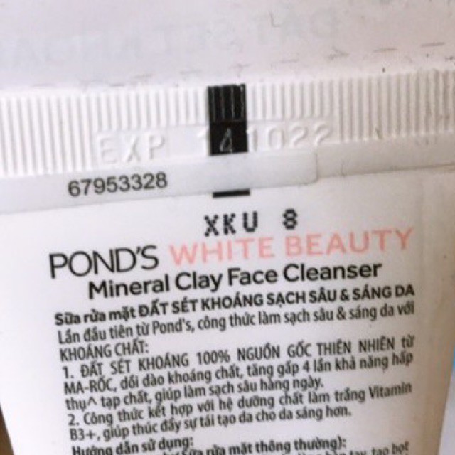 [ Mẫu 40g ]Sữa Rửa Mặt Pond's Đất Sét Sạch Sâu Sáng Mịn (40g )