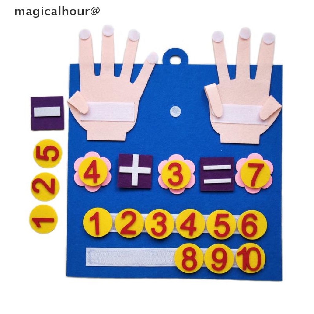 Đồ chơi học toán đếm ngón tay bằng vải nỉ giáo dục sớm montessori cho bé