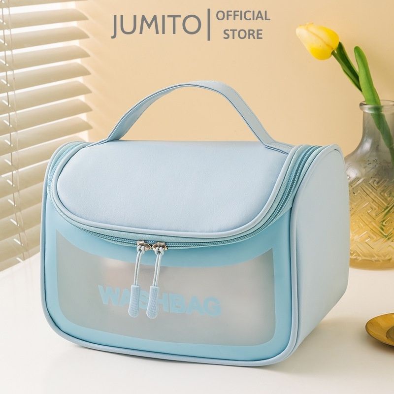 Túi xách nữ COS.METIC BAG đựng đồ mỹ phẩm đa năng nhiều ngăn nhựa PVC chống thấm nước JUMITO T3.003.HO