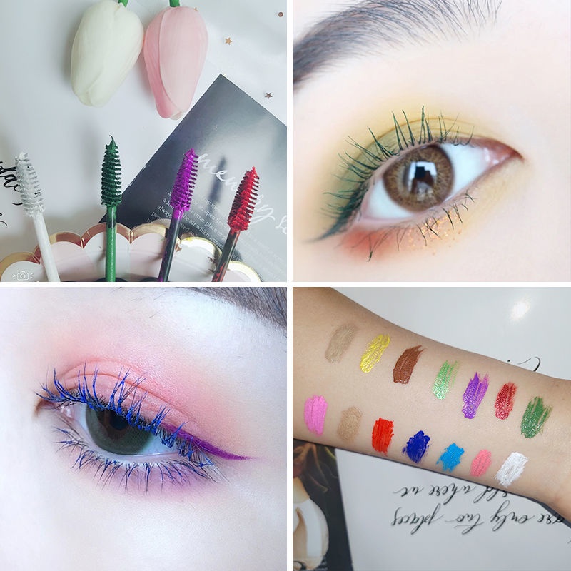 Mascara Chuốt Mi Không Thấm Nước Chống Nhòe Nhiều Màu Sắc Tùy Chọn Màu Sắc Hồng/Xanh Dương/Tím/Vàng/Nâu
