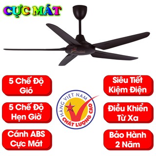 Quạt Trần ASIA ♥️JOYMART♥️ Quạt Trần Trang Trí Phòng Khách Hiện Đại, Cực Mát, Điều Khiển Từ Xa, Bảo Hành 2 Năm QT05