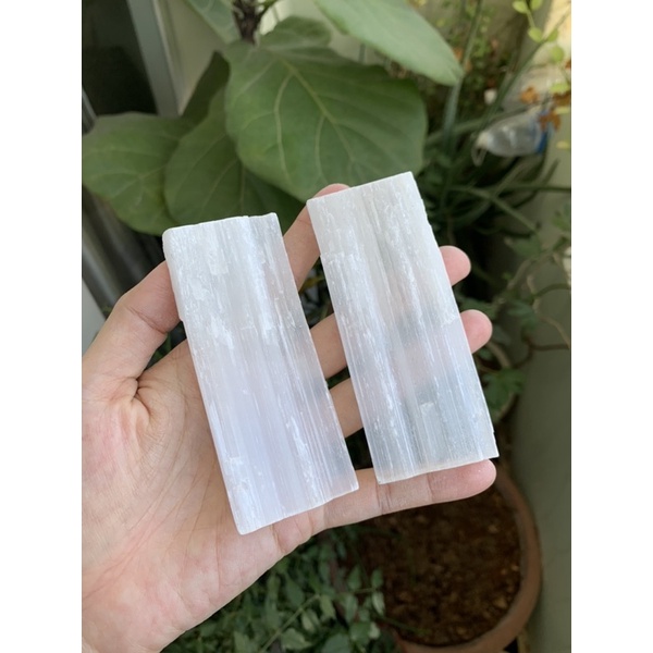 Đá Selenite phong thuỷ thô / tumbled - Thanh tẩy năng lượng - Selenite Wand