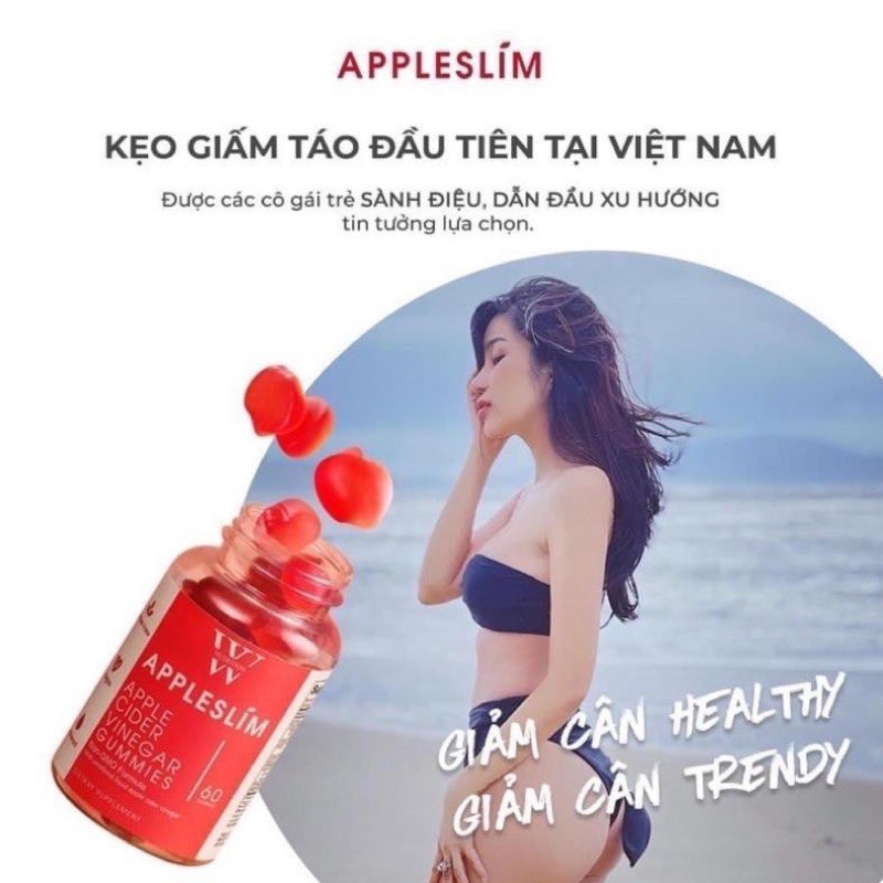 KẸO GIẤM TÁO APPLESLIM HỖ TRỢ GIẢM CÂN , ĐẸP DA (TẶNG KÈM MẶT NẠ NHAU THAI) | BigBuy360 - bigbuy360.vn