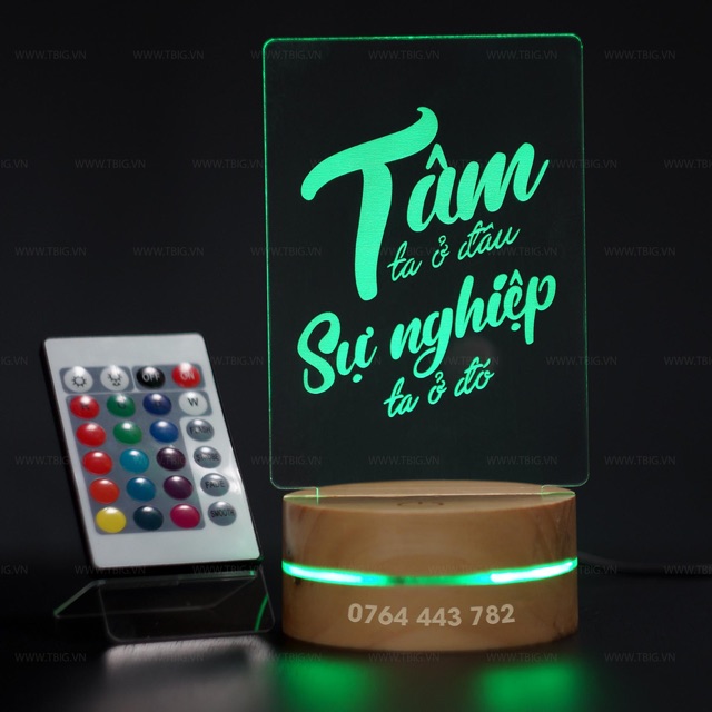 13 Mẫu Tranh Động Lực Để Bàn đèn Led 3D có Remote điều khiển LEVU