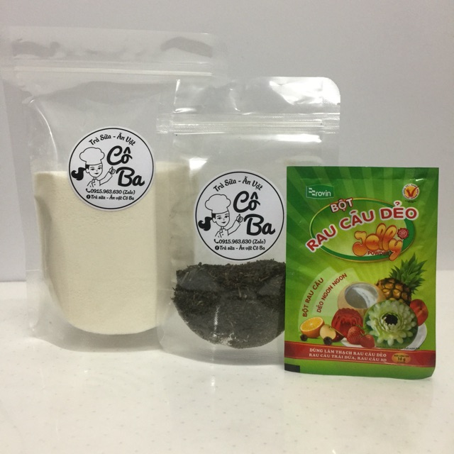 Set nguyên liệu trà sữa thái xanh hoặc đỏ (pha được 1 lít trà sữa thành phẩm)