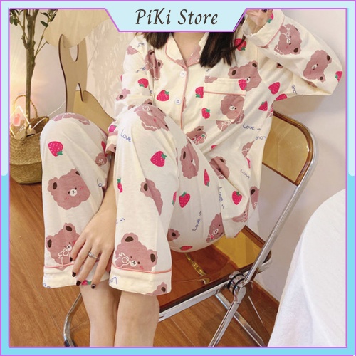 Bộ Ngủ Pijama Dài Tay , Bộ Đồ Ngủ Nữ Cao Cấp | BigBuy360 - bigbuy360.vn
