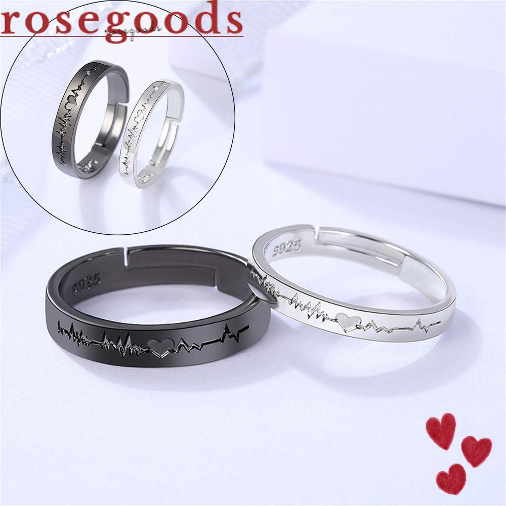 Nhẫn Cặp Màu Đen Hình Hoa Hồng Phong Cách Hàn Quốc|Màu Sắc