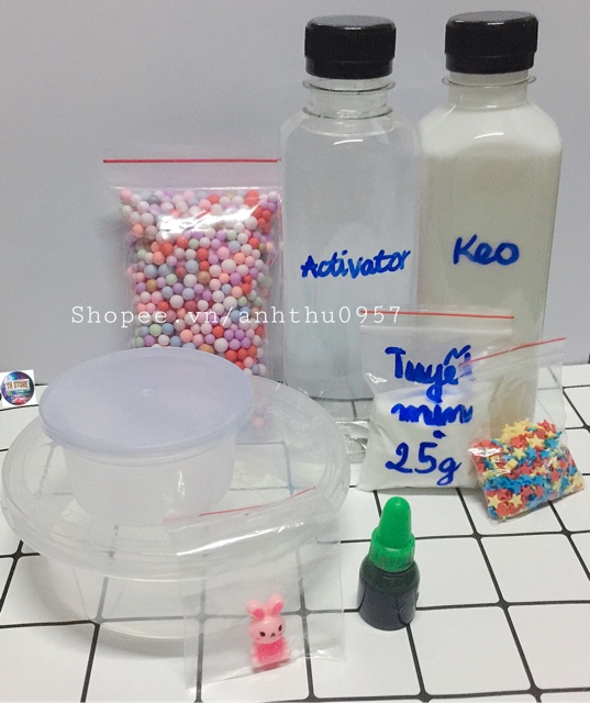 Bộ kit làm slime (slime mây, slime xốp)_ nhập ANHTH123 giảm 10k