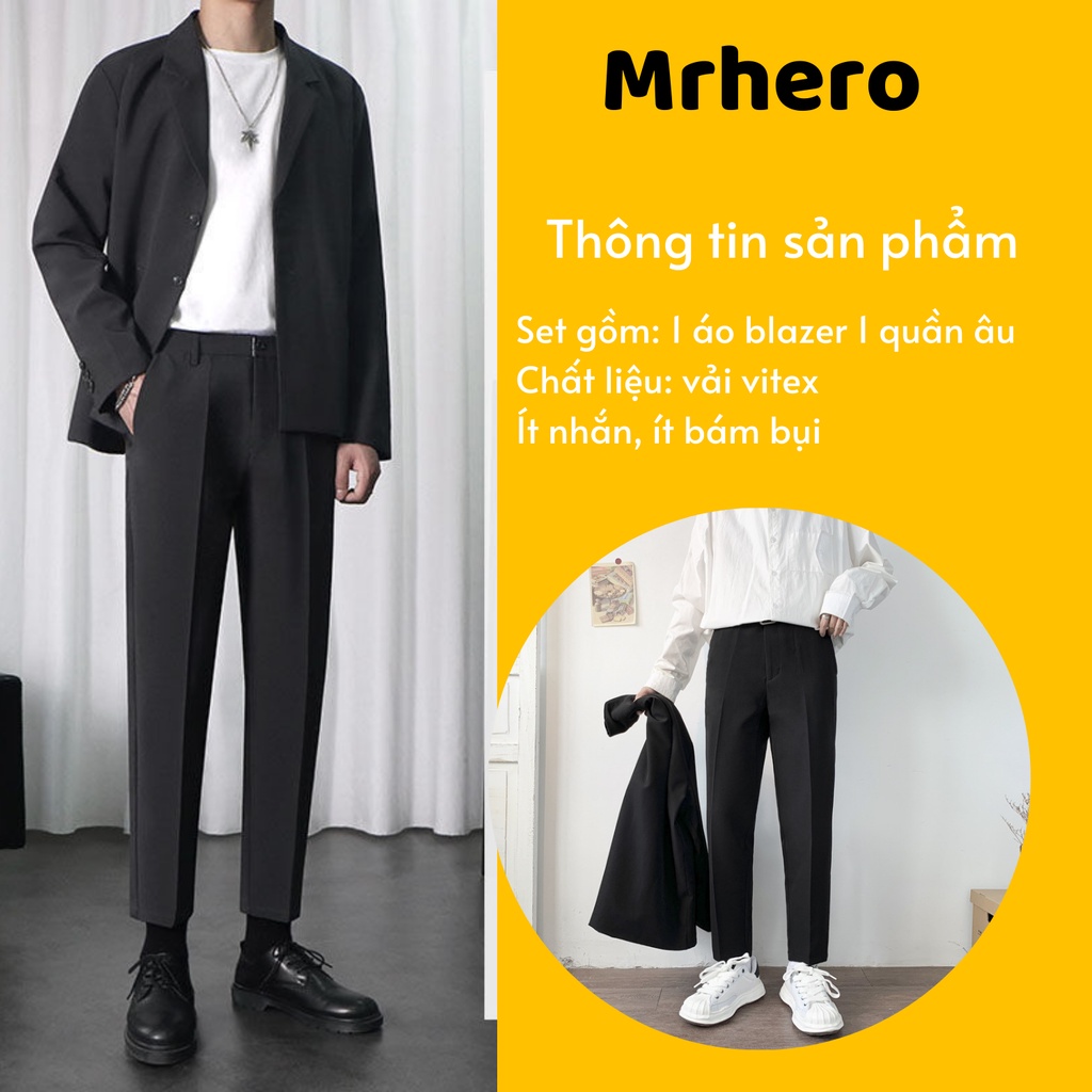 Combo áo sơ mi trắng dài tay quần âu dáng công công sở phong cách Hàn Quốc SMQA01 M.RO