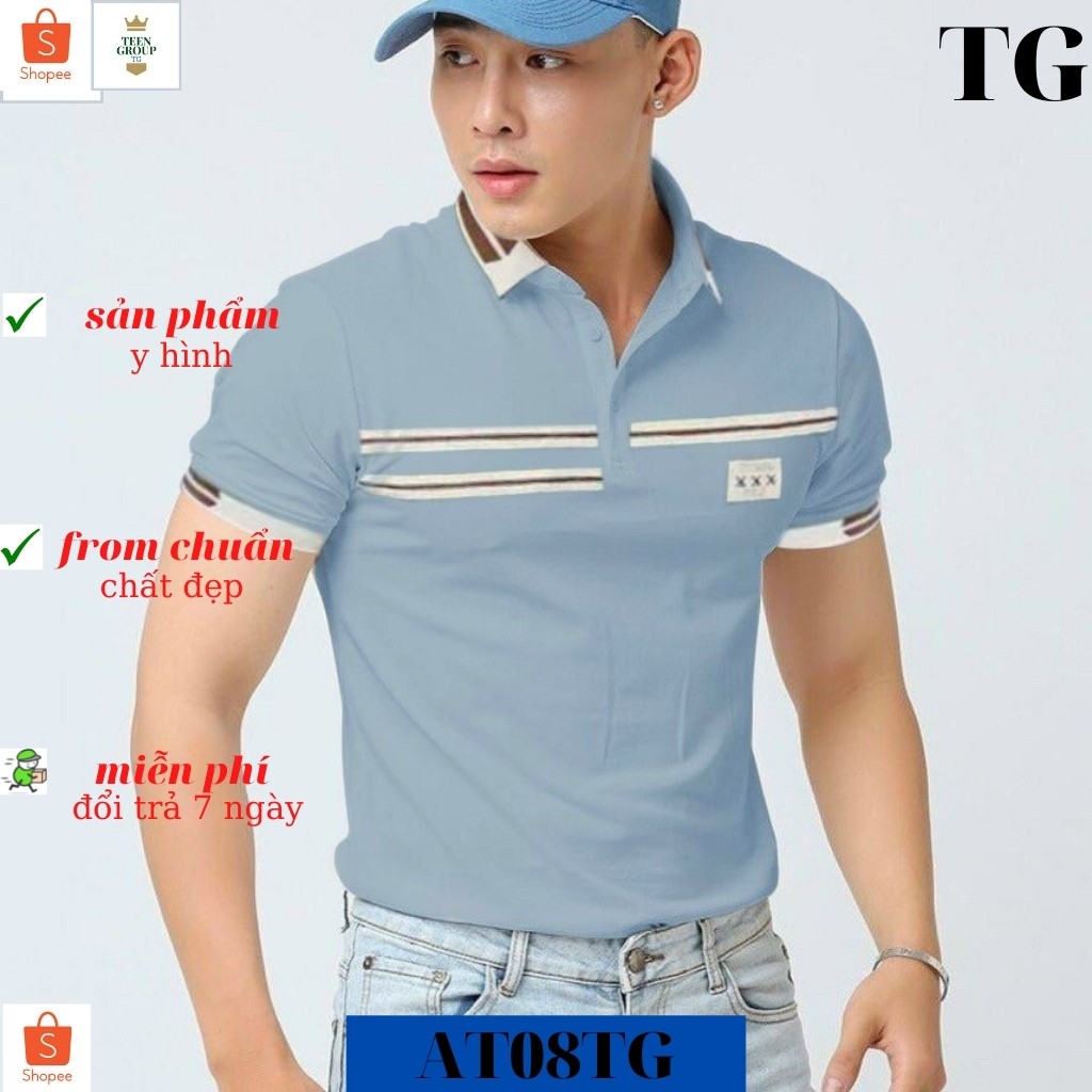 Áo Thun Nam AT11TG Áo Phông Nam Tay Ngắn Cổ Bẻ LOGO P.A.N Cao Cấp Nhiều Mẫu Mới 2021 Trẻ Trung Cá Tính TG23 (44 - 73KG) | BigBuy360 - bigbuy360.vn