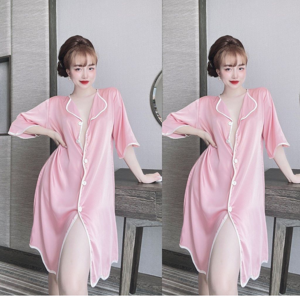 Váy ngủ sexy MIKY Đầm ngủ sexy lụa Latin Chất Siêu Mát Dáng Siêu Xinh &lt; 65KG