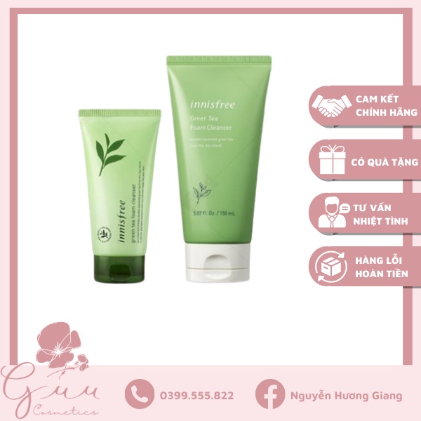 Sữa rửa mặt Innisfree trà xanh - Guu