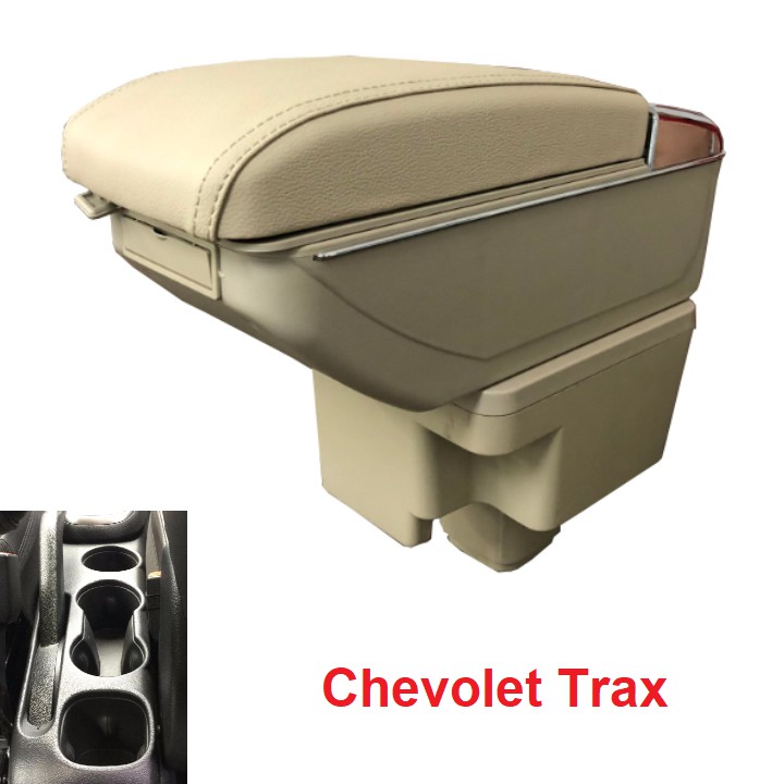 Hộp tỳ tay xe ô tô Chevolet Trax tích hợp 7 cổng USB DUSB-CVT - 2 màu: Đen và Be