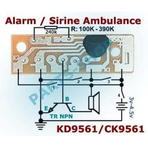 IC nhạc KD9561 4 âm thanh báo động