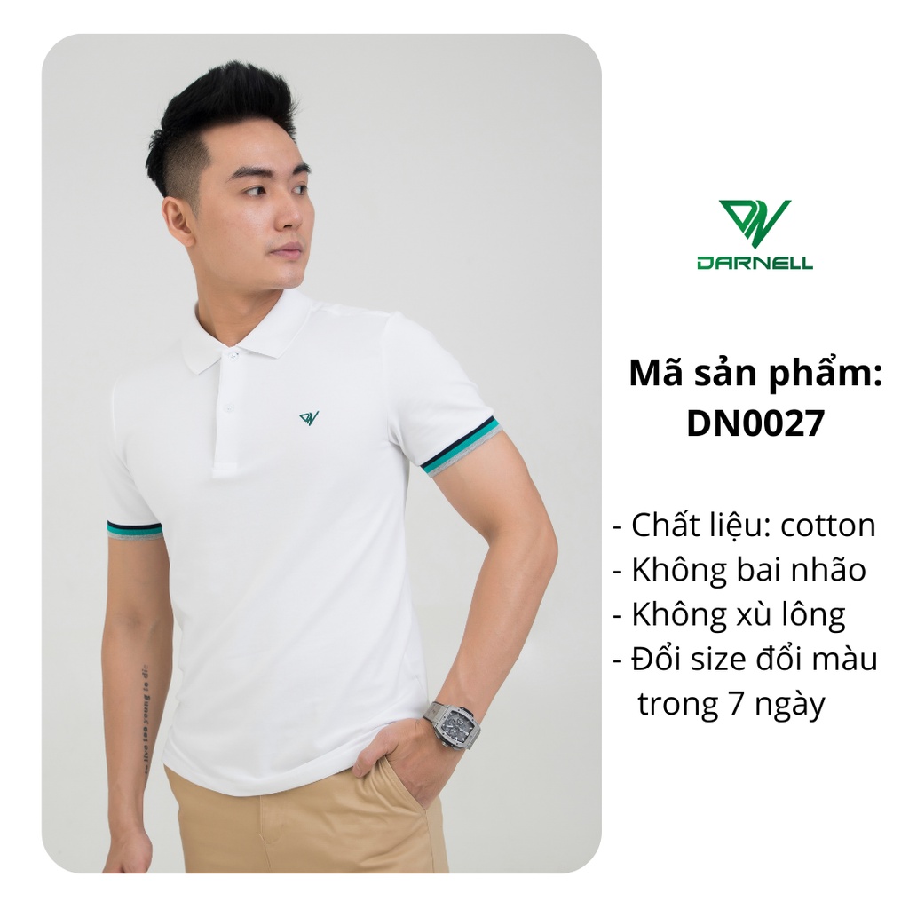 Áo thun polo nam DARNELL tay ngắn bo cách điệu slimfit chất cotton mềm mại nhẹ thoáng mát sang trọng DN0027