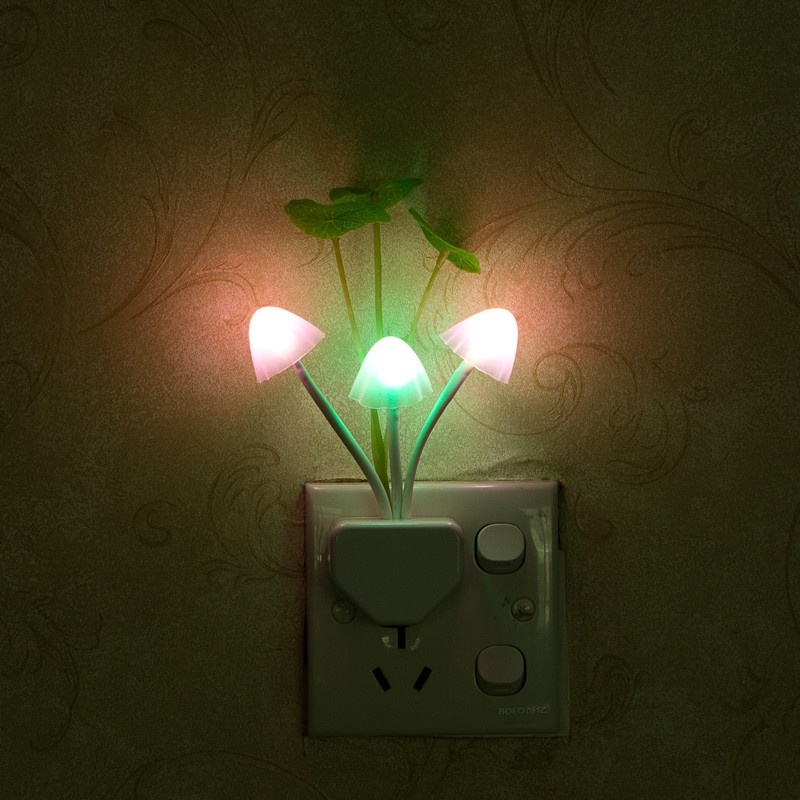 Đèn Ngủ Led Cảm Biến Ánh Sáng Hình Nấm - Đèn Ngủ Kiểu Dáng Hình Nấm Tự Động Chuyển Màu