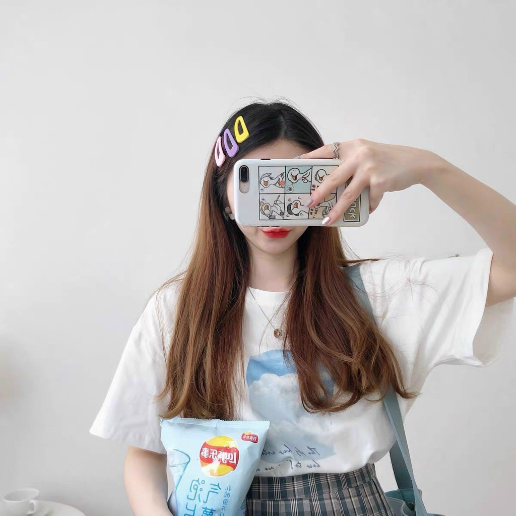 Set váy nữ,set áo thun cotton phối chân váy kẻ caro kèm lót quần