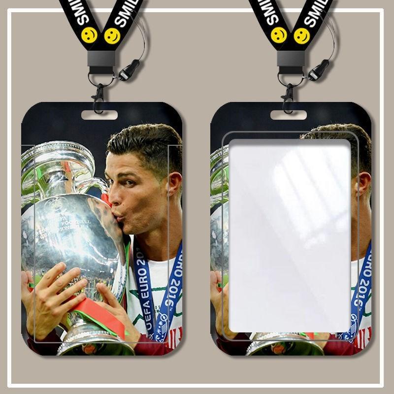 Hộp Đựng Thẻ Hình Ngôi Sao Bóng Đá Ronaldo Có Dây Đeo Dài