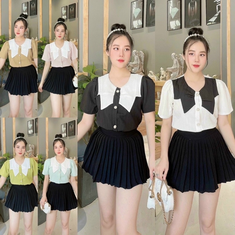 Áo sơmi cổ lá sen bèo xinh ☘️☘️☘️☘️SL alohashop91