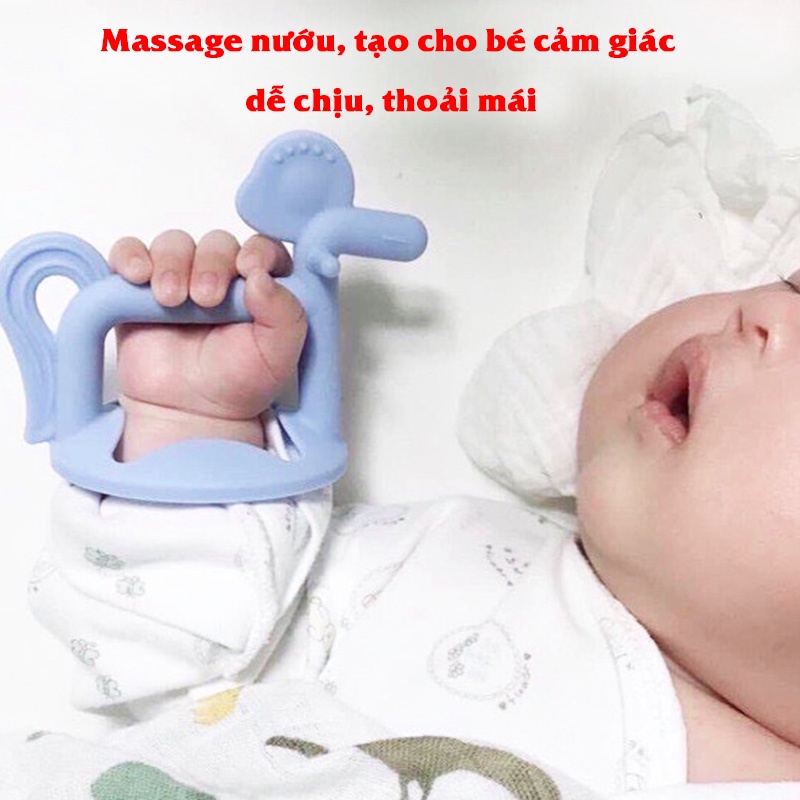 Gặm nướu cho bé silicon, Gặm nướu Moyuum chính hãng Hàn Quốc cao cấp siêu mềm Baby-S – SSS026