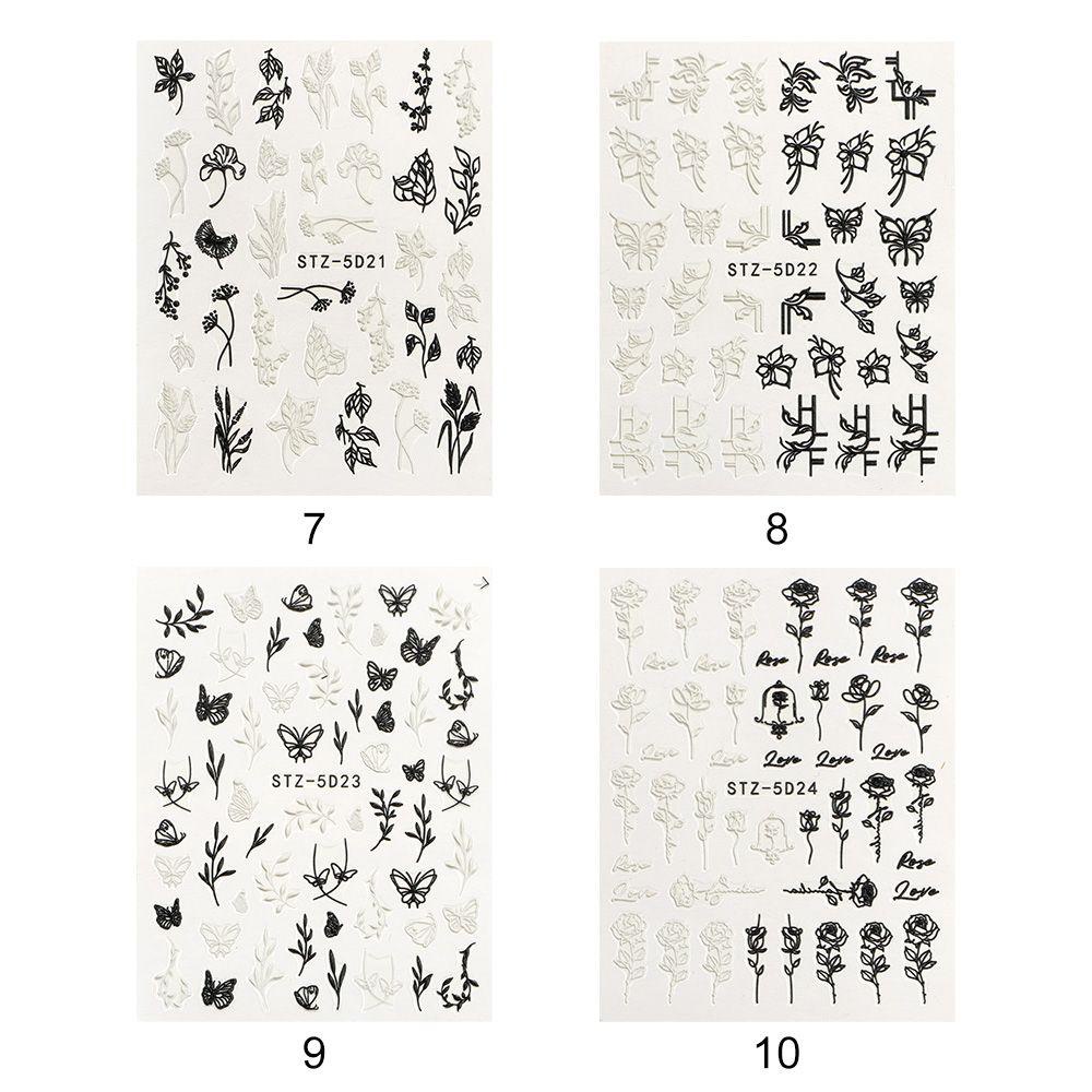 Giấy Decal Họa Tiết Nổi Dán Móng Nghệ Thuật