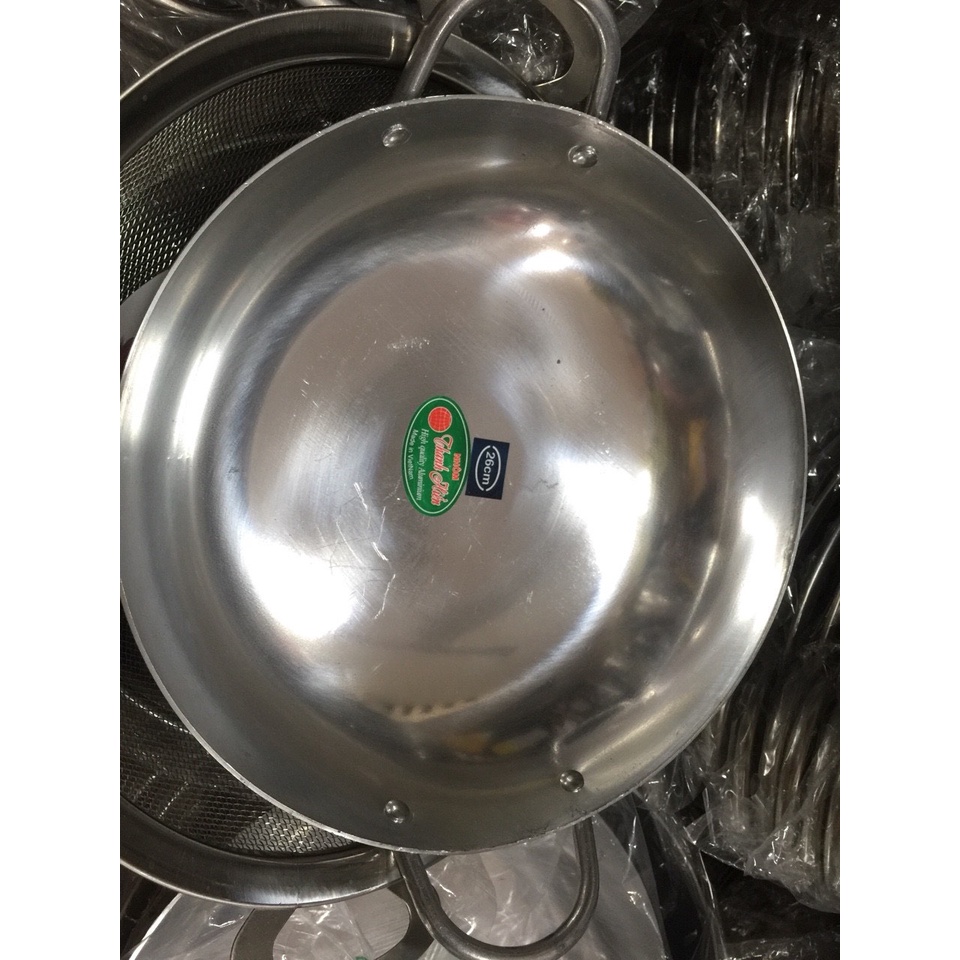 Chảo Nhôm Si Bóng Thanh Hiền Size 40-50cm
