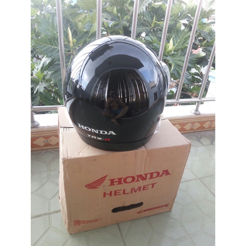 Nón bảo hiểm 3/4 đầu chính hãng HD indo màu đen full kính trẻ trung nón bảo hiểm đệm mút xốp EPS 123SHOP